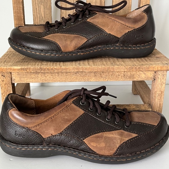 B.O.C. Born Concept Women’s Two Tone Brown Leather Oxford 8 - Picture 2 of 10